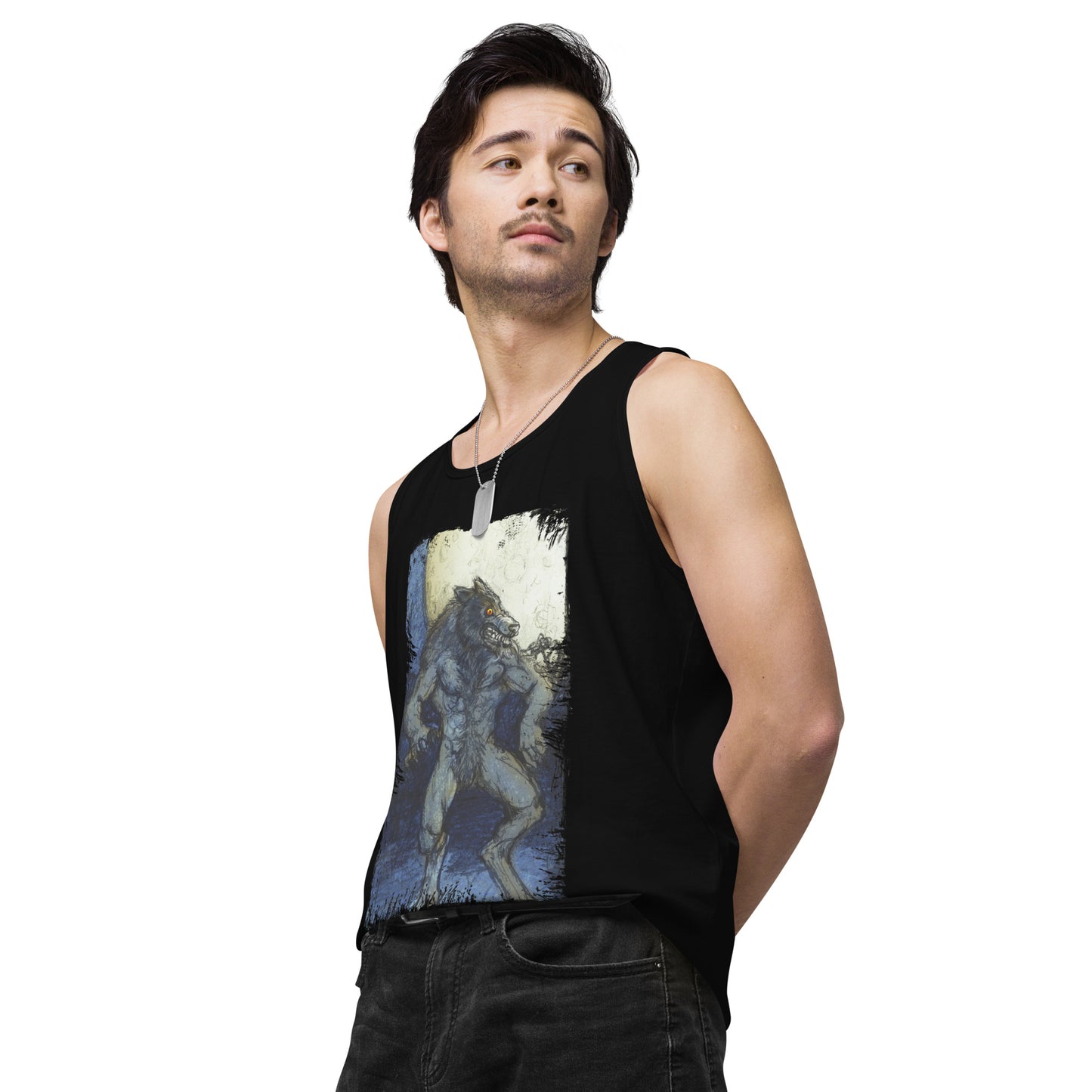 Dogman Blue Moon Men’s premium tank top