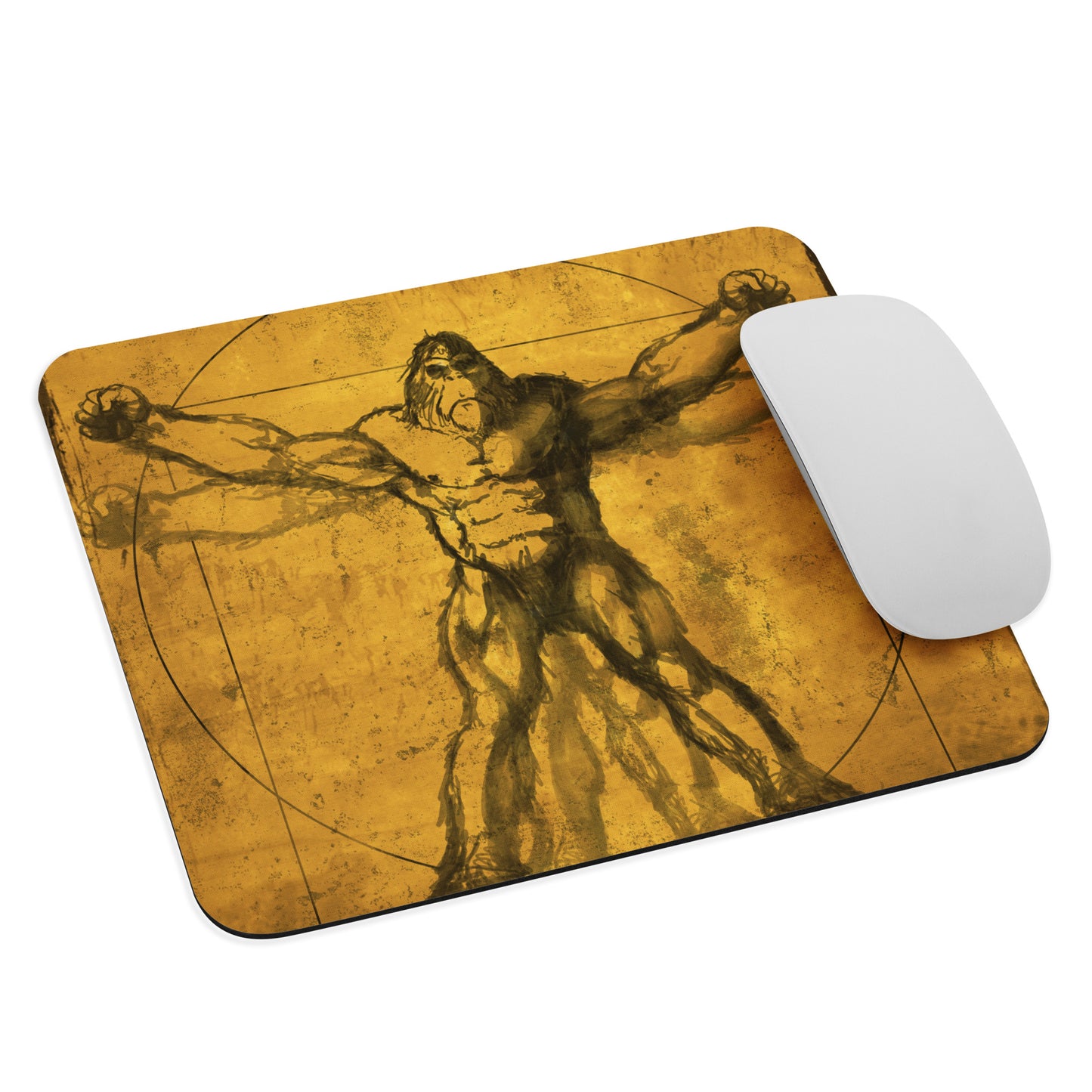 Vitruvian Bigfoot Mouse pad