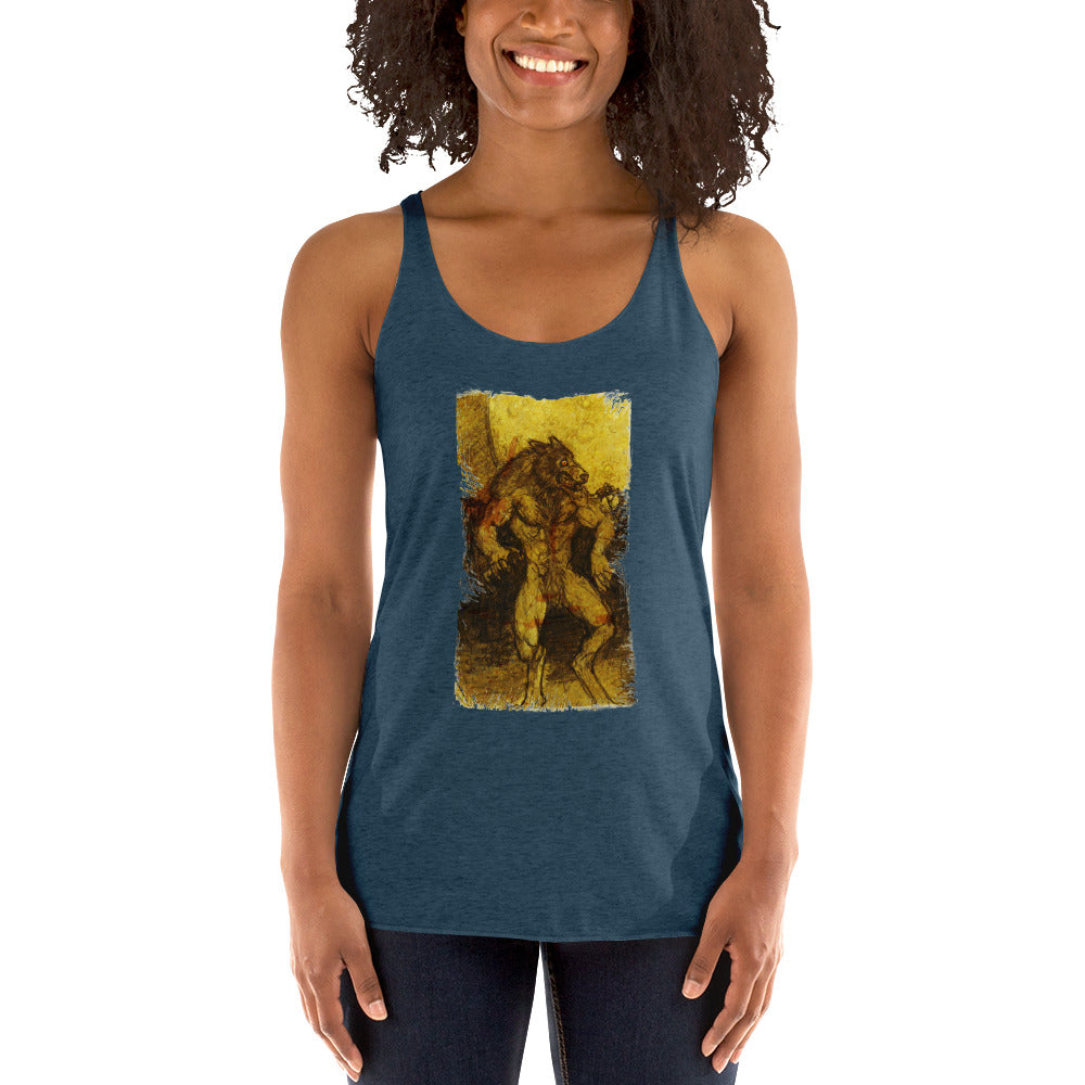Dogman Blue Moon Women's Racerback Tank