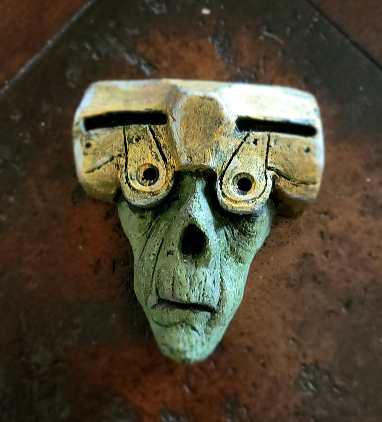 Alien Zombie mech golden 3D magnet