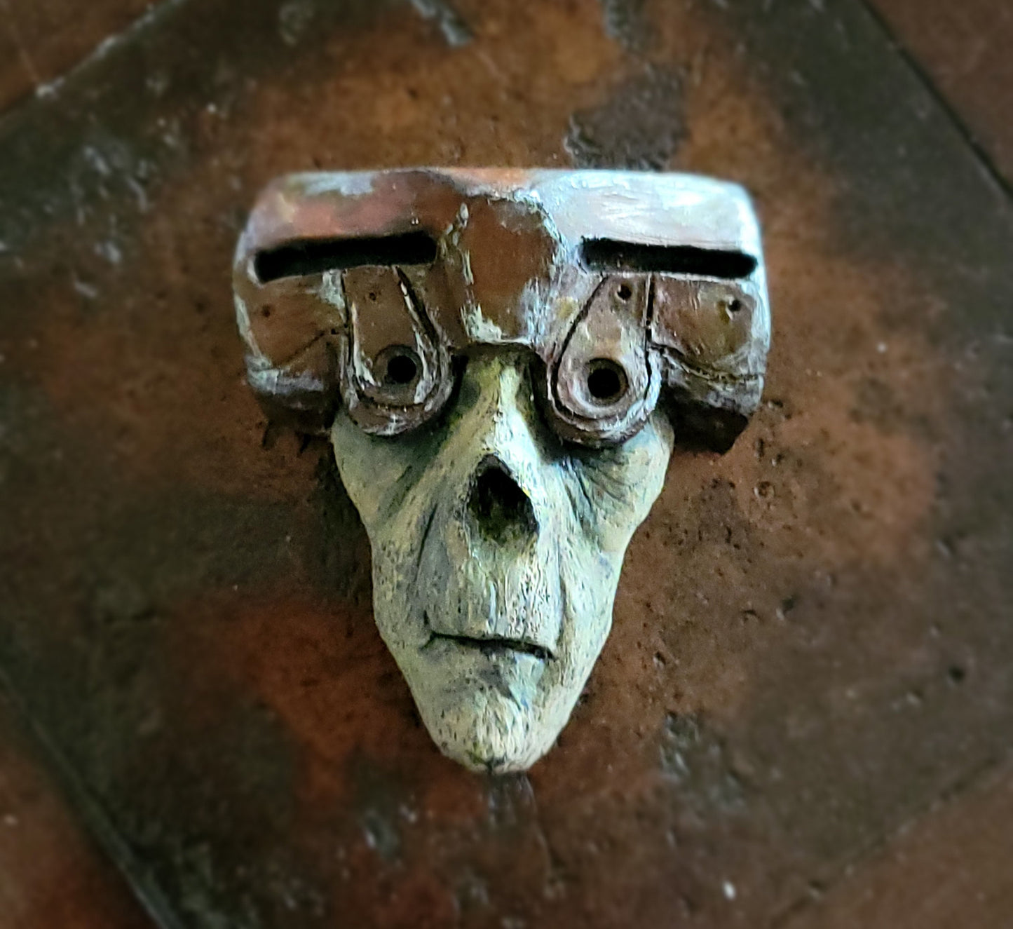 Alien Zombie mech light green 3D magnet