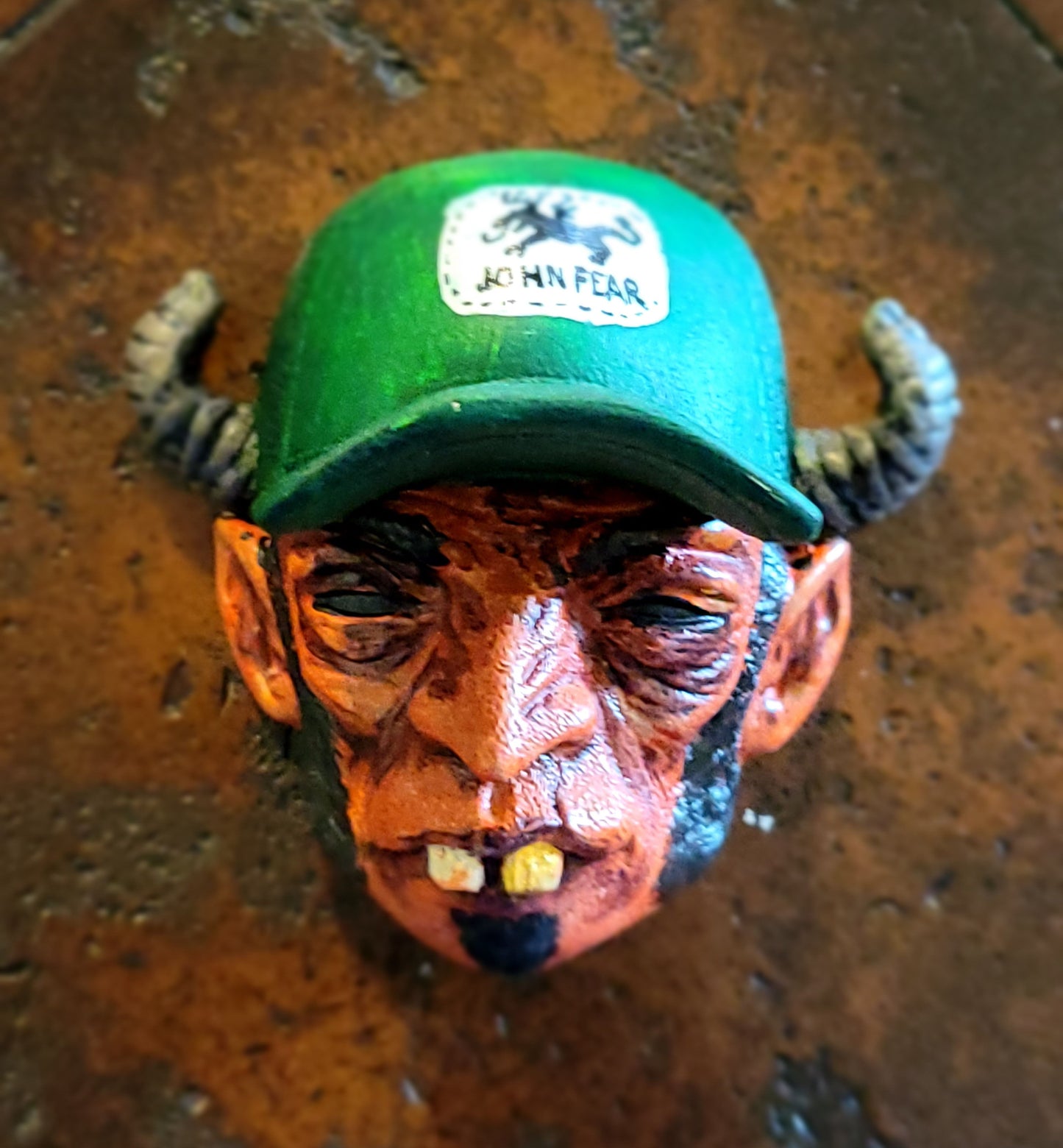 Jersey Devil, Beelzabubba 3D sculpted magnet with Green John Fear cap