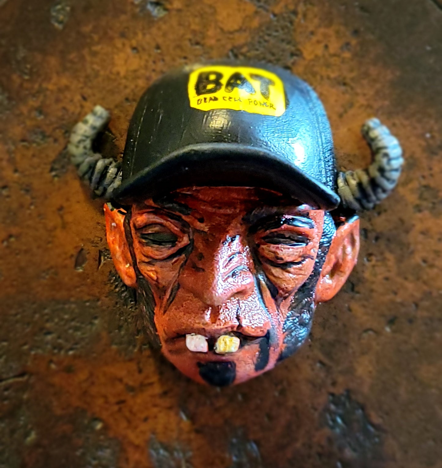 Jersey Devil, Beelzabubba 3D sculpted magnet with Black BAT cap
