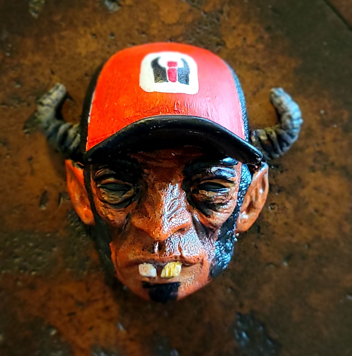 Jersey Devil, Beelzabubba 3D sculpted magnet with International Devil cap
