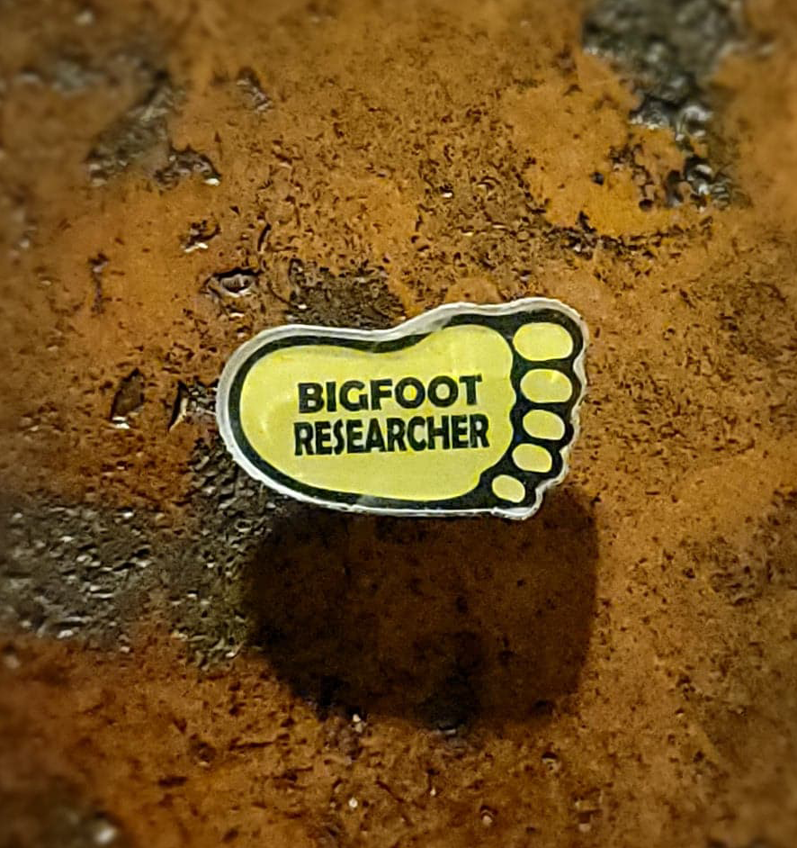 Bigfoot Researcher Acrylic Pin cryptidcurosities