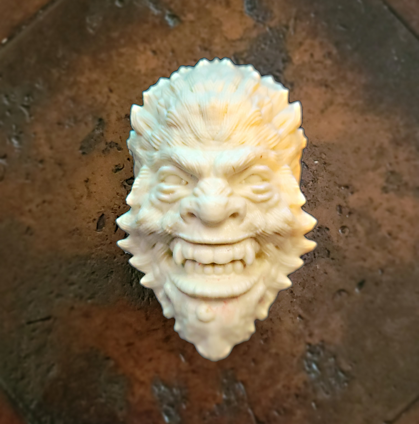 Unpainted angry Bigfoot 3D magnet