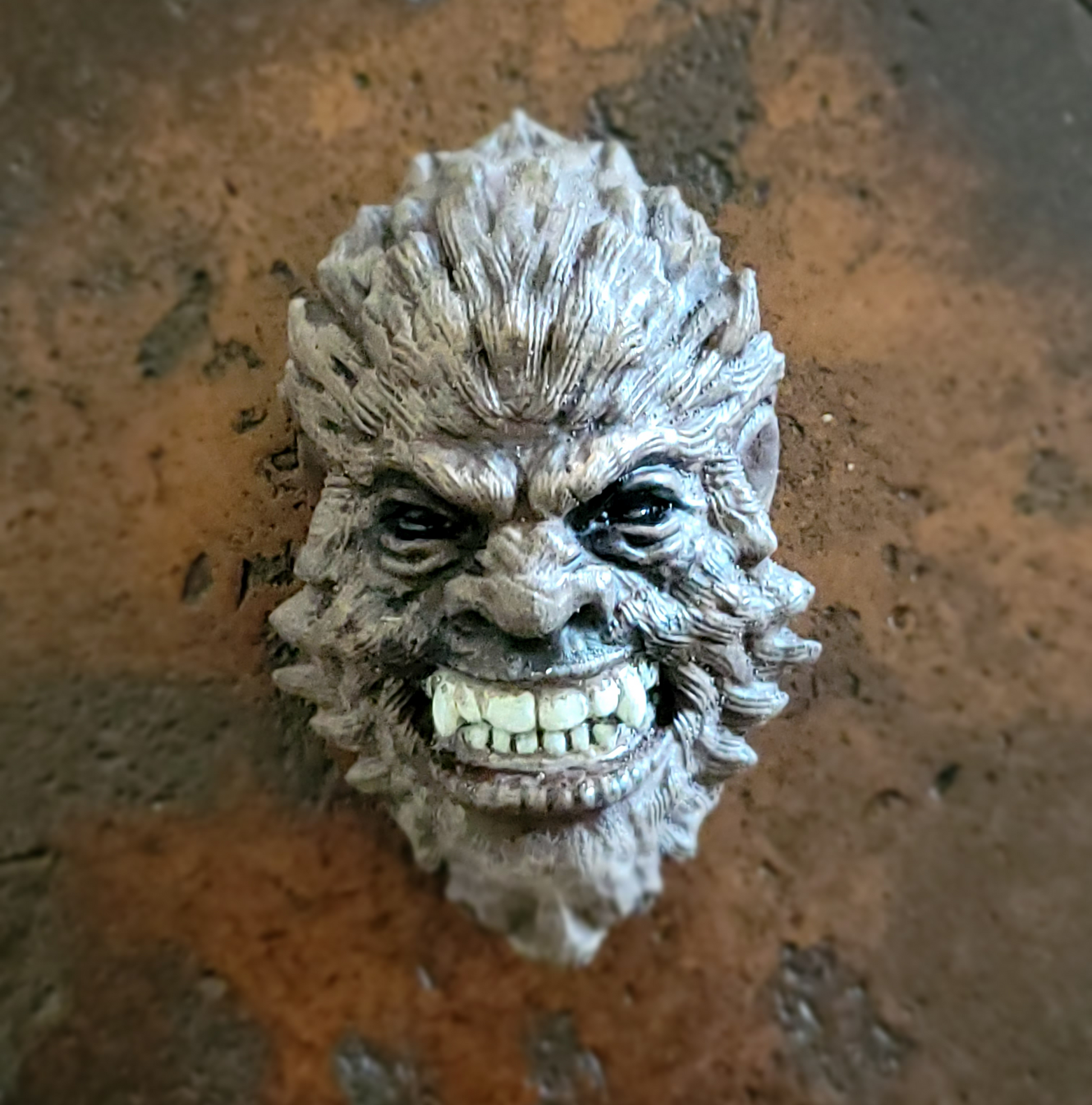 Light tan angry Bigfoot 3D magnet