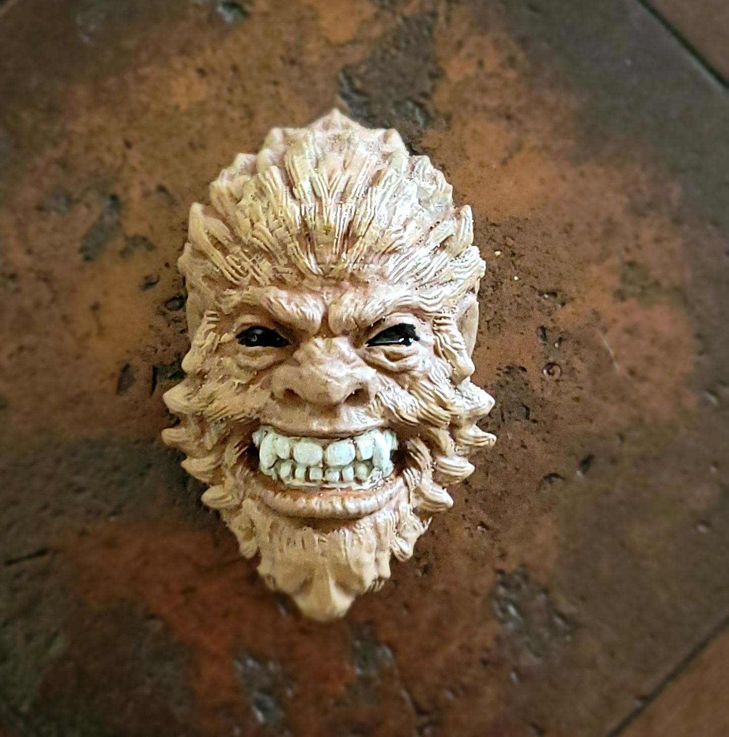 Light brown angry Bigfoot 3D magnet