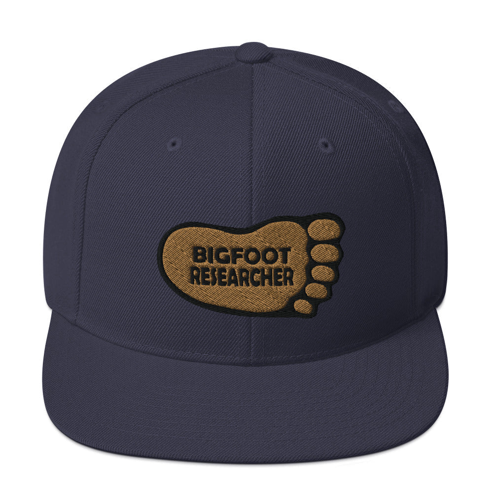 Dark Grey Bigfoot Researcher Snapback Hat cryptidcurosities