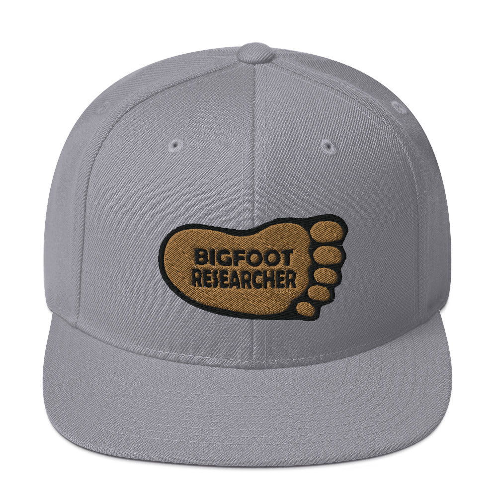 Silver Bigfoot Researcher Snapback Hat cryptidcurosities