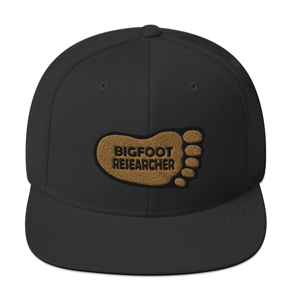 Black Bigfoot Researcher Snapback Hat cryptidcurosities