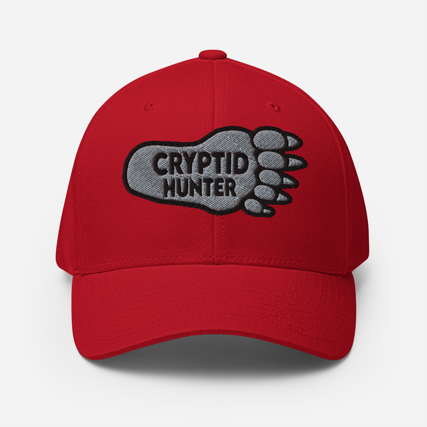 Bright Red Cryptid Hunter Structured Twill Cap cryptidcurosities