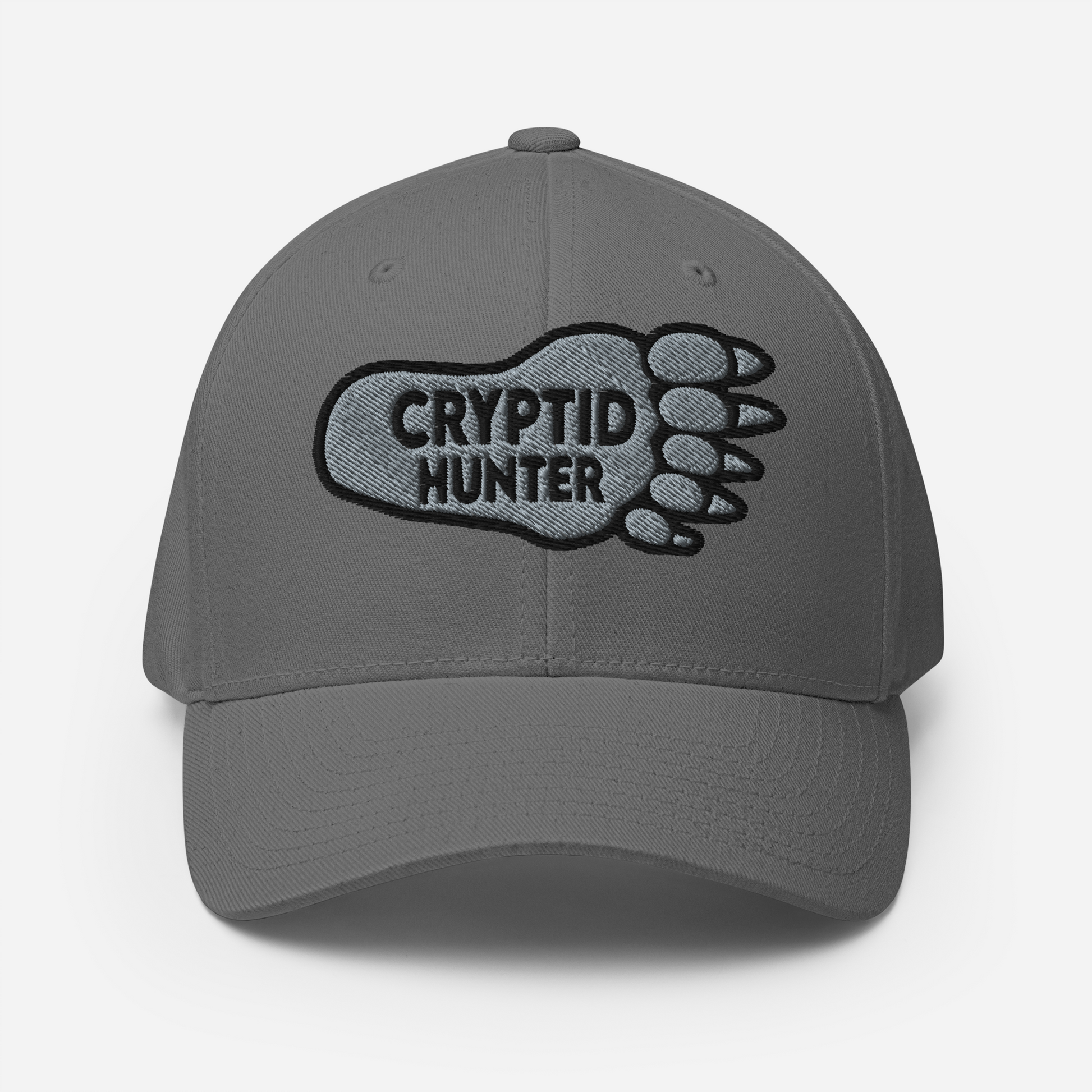 Grey Cryptid Hunter Structured Twill Cap cryptidcurosities