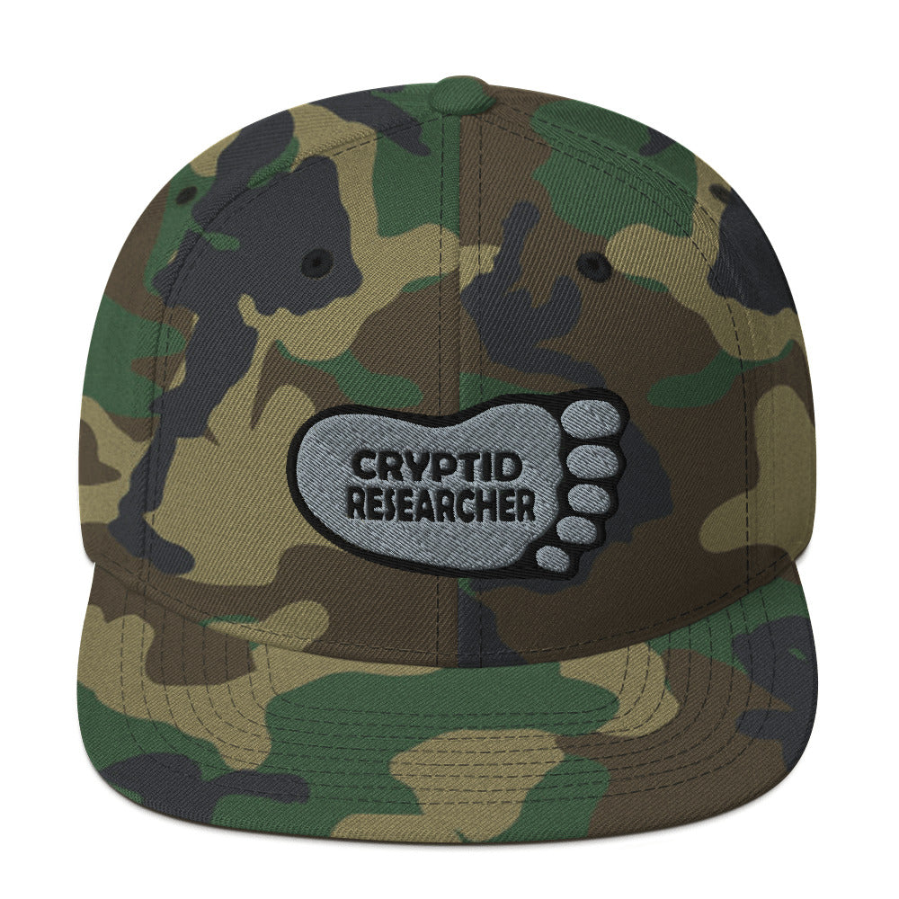 Green Camo Cryptid Researcher Snapback Hat cryptidcurosities