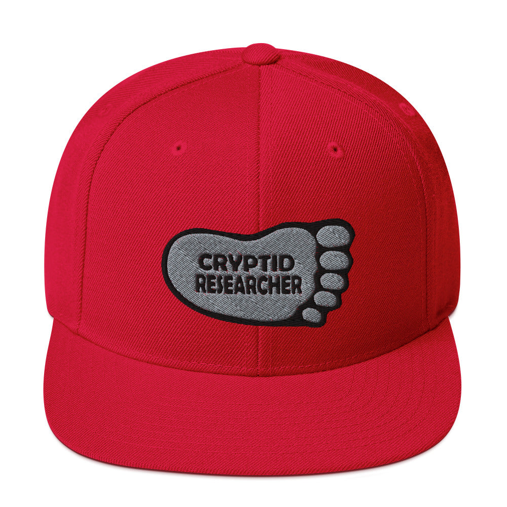 Red Cryptid Researcher Snapback Hat cryptidcurosities