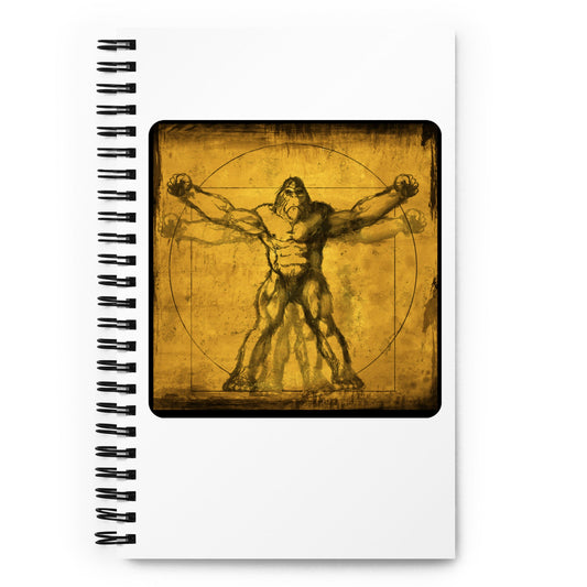 Vitruvian Bigfoot Spiral notebook cryptidcurosities