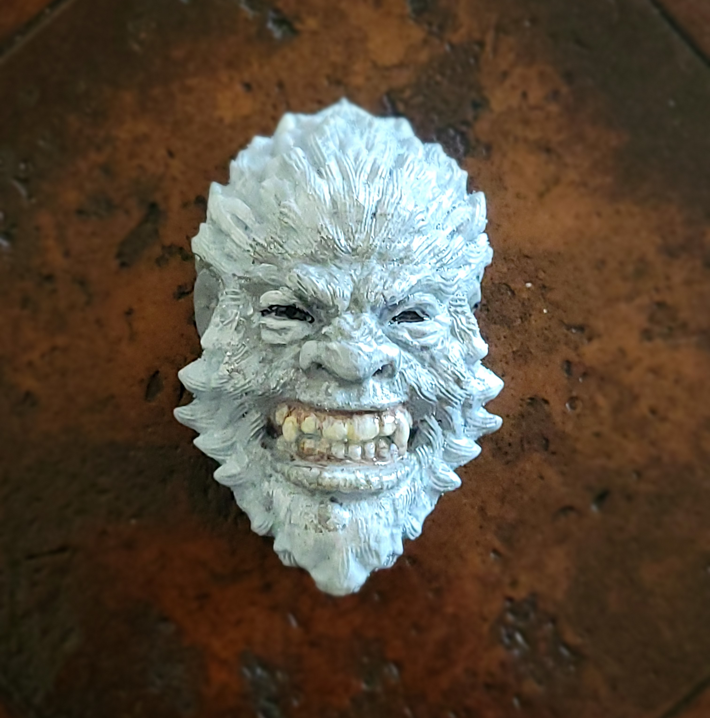 White angry Bigfoot 3D magnet